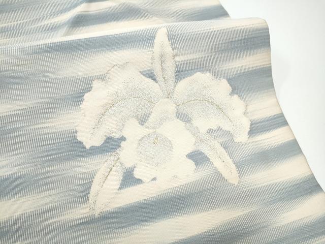平和屋着物●爪掻き本綴れ　八寸名古屋帯　カトレア　金銀糸　正絹　逸品　CABG6241hy