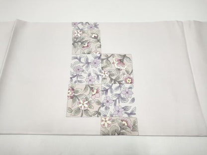 平和屋着物●塩瀬　九寸開き名古屋帯　作家物　枝花文　金彩　正絹　逸品　CABG6246hy