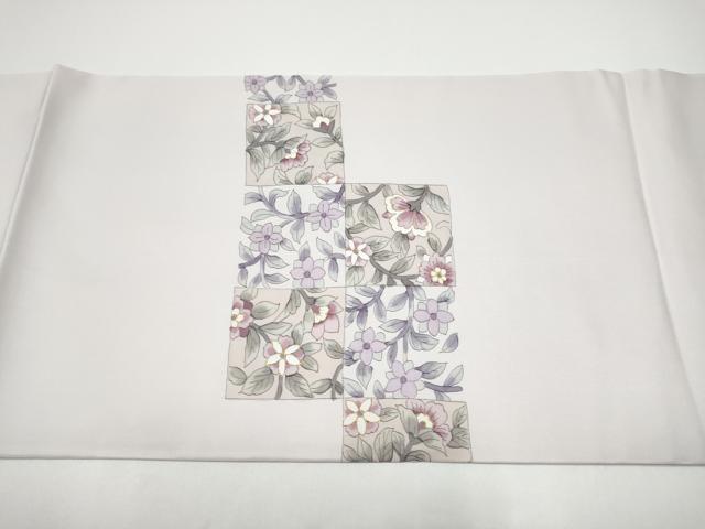 平和屋着物●塩瀬　九寸開き名古屋帯　作家物　枝花文　金彩　正絹　逸品　CABG6246hy
