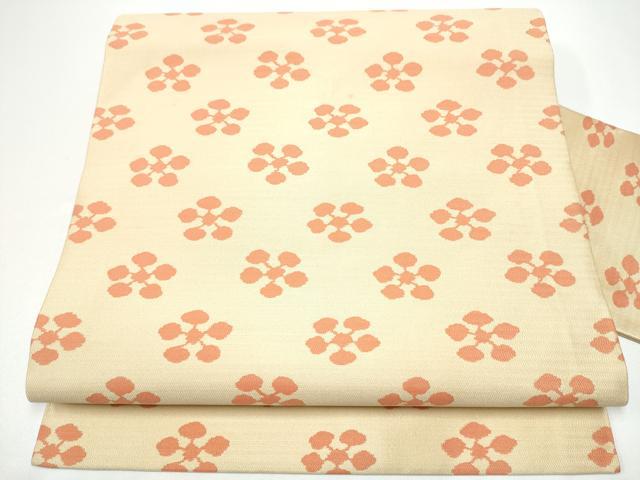 平和屋着物●全通柄　九寸名古屋帯　梅鉢　金糸　正絹　逸品　CABG6249hy