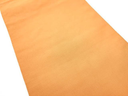 平和屋着物●爪掻き本綴れ　八寸名古屋帯　色無地　黄茶色　正絹　逸品　CABG6251hy