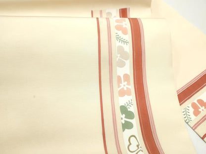 平和屋着物●塩瀬　九寸名古屋帯　舞花間道　正絹　逸品　CABG6253hy