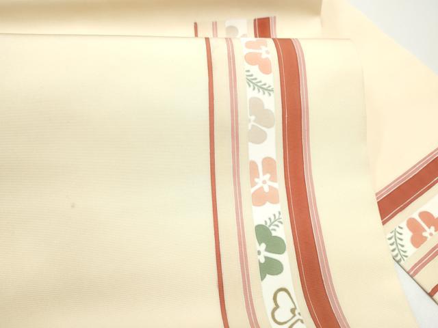 平和屋着物●塩瀬　九寸名古屋帯　舞花間道　正絹　逸品　CABG6253hy