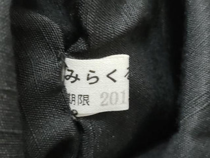 平和屋着物●九寸名古屋帯　紬地　番傘　下駄　黒地　正絹　逸品　CABG6255hy