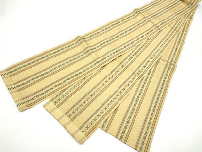 平和屋着物●本場筑前博多織　半幅帯　献上　一重帯　正絹　逸品　CABG6269hy