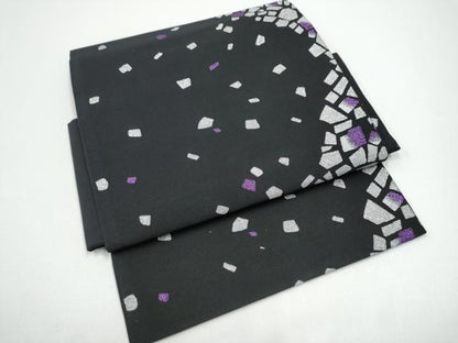 平和屋着物●塩瀬　つけ帯　箔散らし文　金彩　さが美扱い　正絹　逸品　CABG6277hy