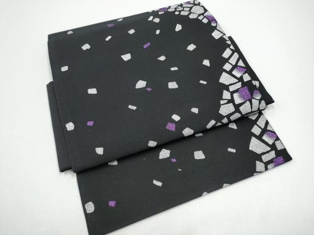 平和屋着物●塩瀬　つけ帯　箔散らし文　金彩　さが美扱い　正絹　逸品　CABG6277hy
