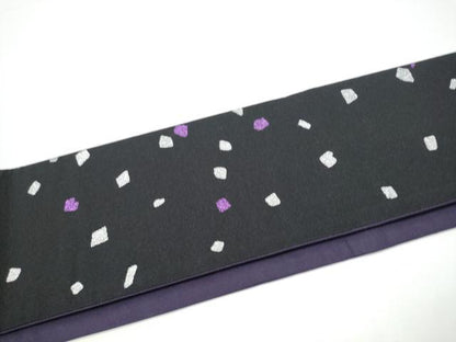 平和屋着物●塩瀬　つけ帯　箔散らし文　金彩　さが美扱い　正絹　逸品　CABG6277hy