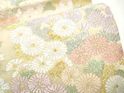 平和屋着物●つけ帯　唐織　流水小花文　金糸　正絹　逸品　CABG6279hy