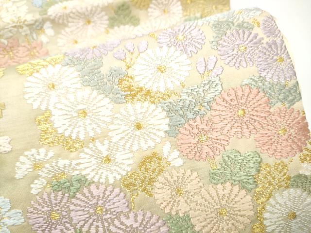 平和屋着物●つけ帯　唐織　流水小花文　金糸　正絹　逸品　CABG6279hy