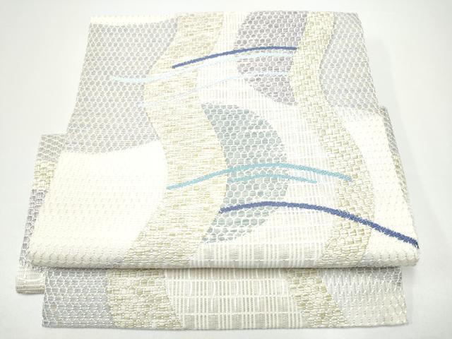 平和屋着物▽つけ帯　スリーシーズン　春夏秋　流水丸文　金銀糸　正絹　逸品　CABG6280hy