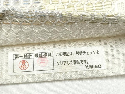 平和屋着物▽つけ帯　スリーシーズン　春夏秋　流水丸文　金銀糸　正絹　逸品　CABG6280hy