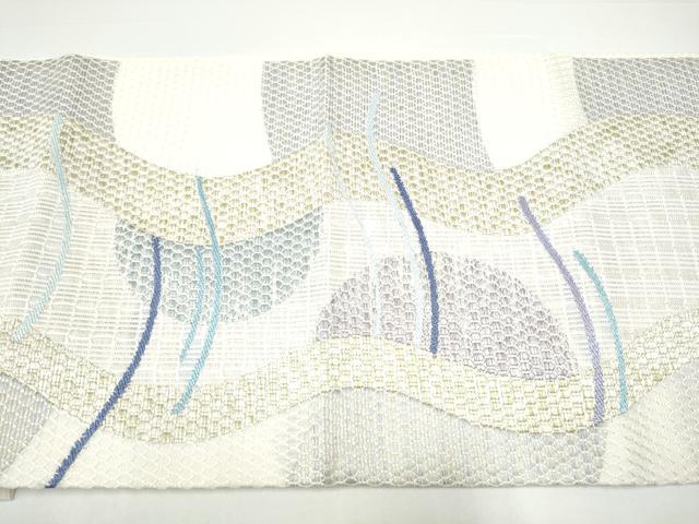 平和屋着物▽つけ帯　スリーシーズン　春夏秋　流水丸文　金銀糸　正絹　逸品　CABG6280hy