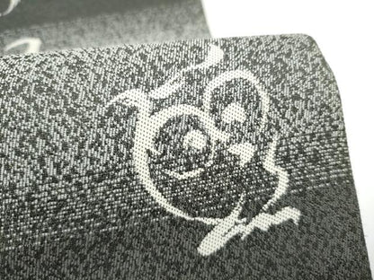 平和屋着物●両面　六通柄袋帯　ミミズク　フクロウ　幾何学文様　正絹　逸品　CABG6299hy