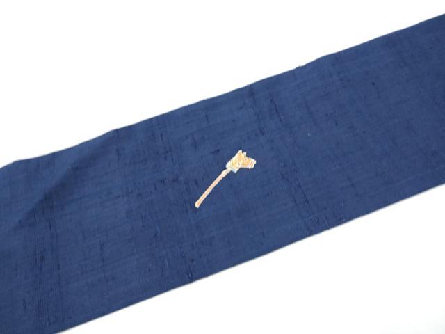 平和屋着物●九寸名古屋帯　紬地　馬　正絹　逸品　CABG6309hy