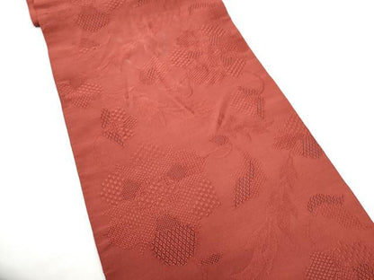 平和屋着物●爪掻き本綴れ　八寸名古屋帯　花唐草文　正絹　逸品　CABG6311hy
