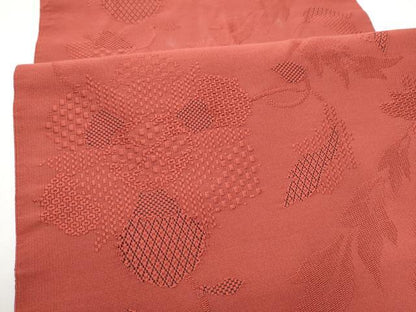 平和屋着物●爪掻き本綴れ　八寸名古屋帯　花唐草文　正絹　逸品　CABG6311hy