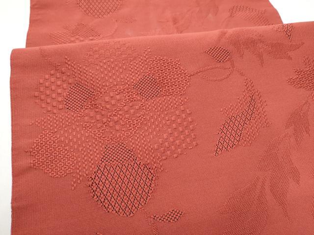 平和屋着物●爪掻き本綴れ　八寸名古屋帯　花唐草文　正絹　逸品　CABG6311hy