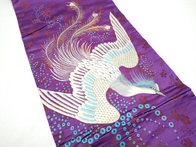 平和屋着物●アンティーク　大正ロマン　太鼓柄　京袋帯　総刺繍　鳳凰　金糸　正絹　逸品　CABG6313hy