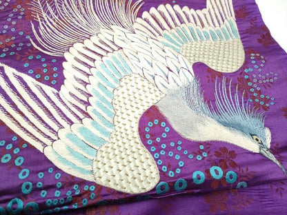 平和屋着物●アンティーク　大正ロマン　太鼓柄　京袋帯　総刺繍　鳳凰　金糸　正絹　逸品　CABG6313hy
