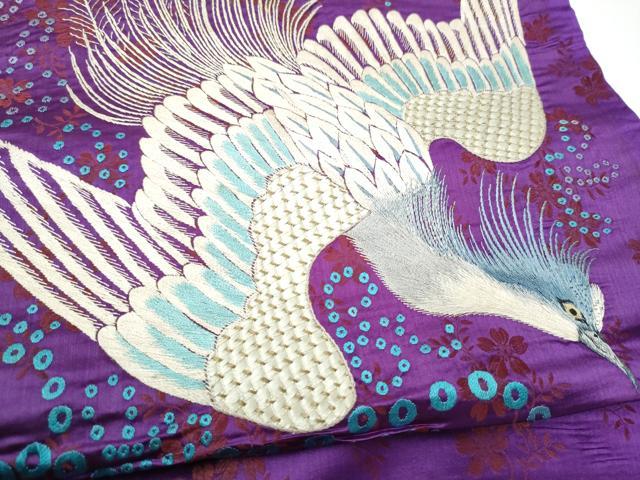 平和屋着物●アンティーク　大正ロマン　太鼓柄　京袋帯　総刺繍　鳳凰　金糸　正絹　逸品　CABG6313hy