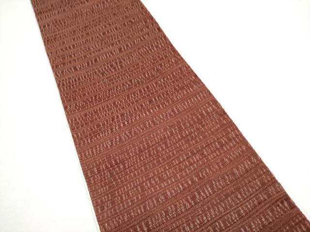 平和屋着物●両方向　両面　半幅帯　舞桜文　銀通し地　正絹　逸品　CABG6321hy