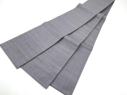 平和屋着物●半幅帯　結城紬地　色無地　葡萄鼠色　正絹　逸品　CABG6322hy
