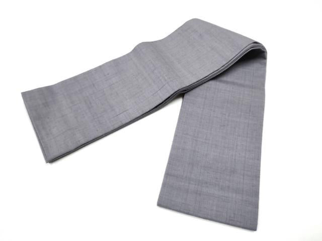 平和屋着物●半幅帯　結城紬地　色無地　葡萄鼠色　正絹　逸品　CABG6322hy