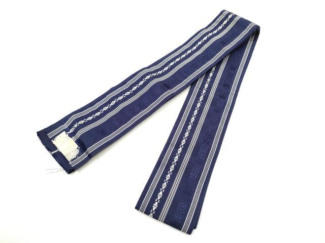 平和屋着物●男性　本場筑前博多織　角帯　献上　正絹　逸品　CABG6337hy