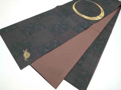 平和屋着物●太鼓柄　京袋帯　流水文　亀　正絹　逸品　CABG6349hy
