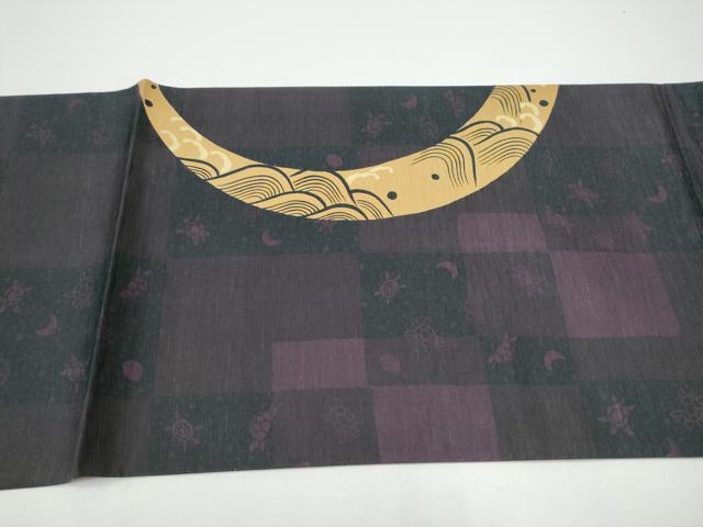 平和屋着物●太鼓柄　京袋帯　流水文　亀　正絹　逸品　CABG6349hy