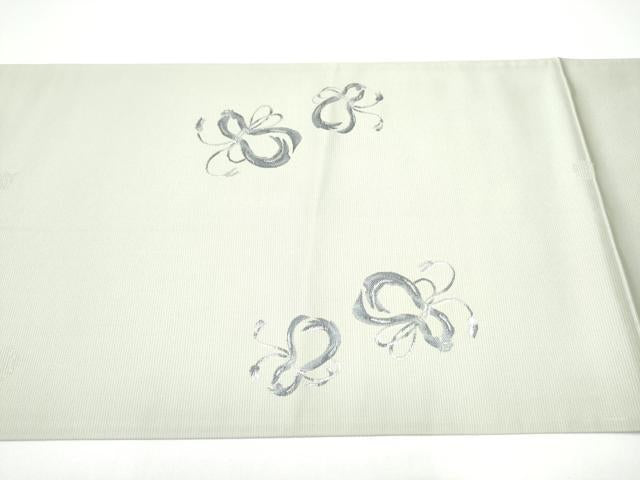 平和屋着物●太鼓柄袋帯　瓢箪　銀糸　正絹　逸品　CABG6351hy