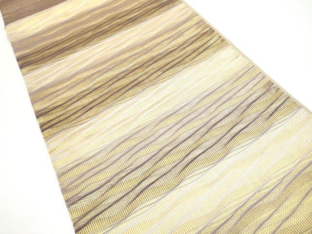 平和屋着物●ひなや工房　くむ・あむ・おる　伊豆蔵明彦　太鼓柄袋帯　霞文　金糸　正絹　逸品　CABG6352hy