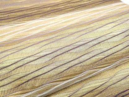 平和屋着物●ひなや工房　くむ・あむ・おる　伊豆蔵明彦　太鼓柄袋帯　霞文　金糸　正絹　逸品　CABG6352hy