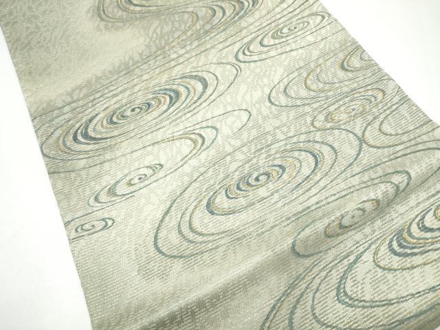 平和屋着物●太鼓柄袋帯　流水文　金糸　正絹　逸品　CABG6355hy