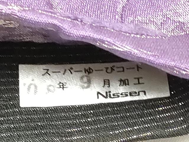 平和屋着物●太鼓柄袋帯　ふくれ織　葡萄蔦の葉文　銀通し地　正絹　逸品　CABG6364hy