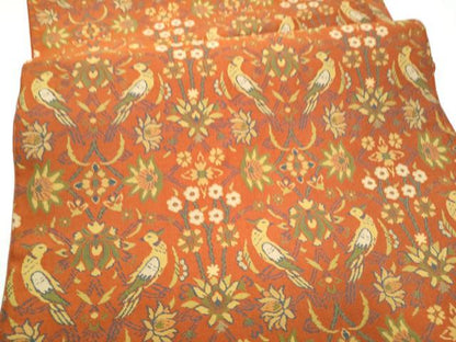 平和屋着物●全通柄袋帯　花鳥文　正絹　逸品　CABG6365hy