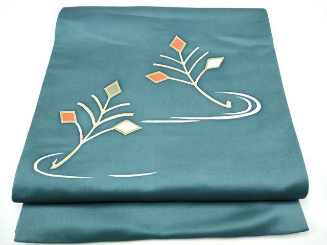 平和屋着物●太鼓柄　京袋帯　松葉文　正絹　逸品　CABG6376hy