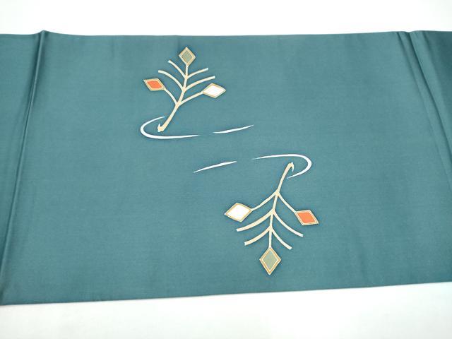 平和屋着物●太鼓柄　京袋帯　松葉文　正絹　逸品　CABG6376hy