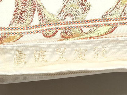 平和屋着物●龍村美術織物　たつむら　六通柄　本袋帯　眞波里宝冠　金糸　正絹　逸品　CABG6379hy