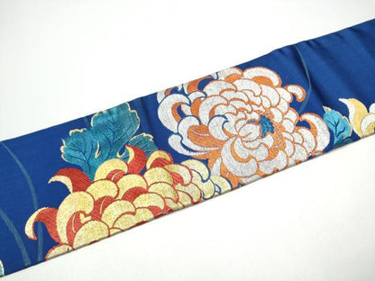 平和屋着物●アンティーク　大正ロマン　九寸名古屋帯　乱菊　金銀糸　正絹　逸品　CABG6389hy