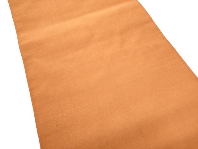 平和屋着物●爪掻き本綴れ　八寸名古屋帯　色無地　柿茶色　正絹　逸品　CABG6395hy