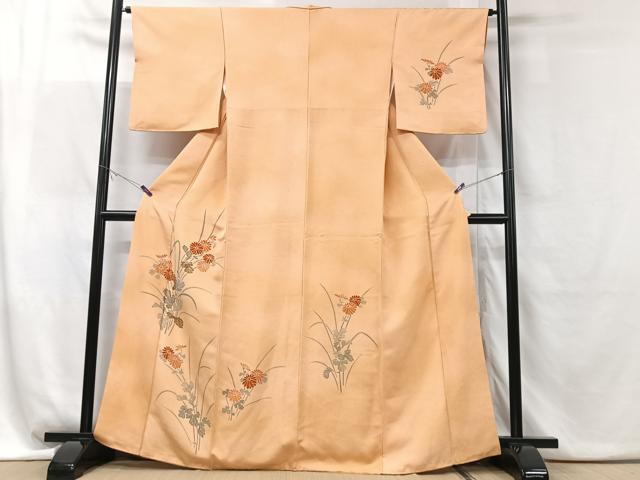 平和屋着物■訪問着　草花文　正絹　逸品　CABG6401xe