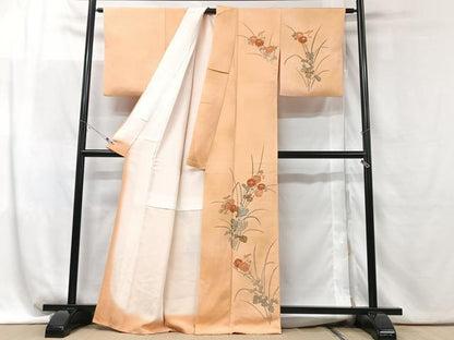 平和屋着物■訪問着　草花文　正絹　逸品　CABG6401xe