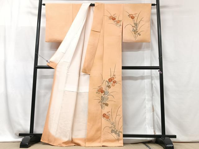 平和屋着物■訪問着　草花文　正絹　逸品　CABG6401xe