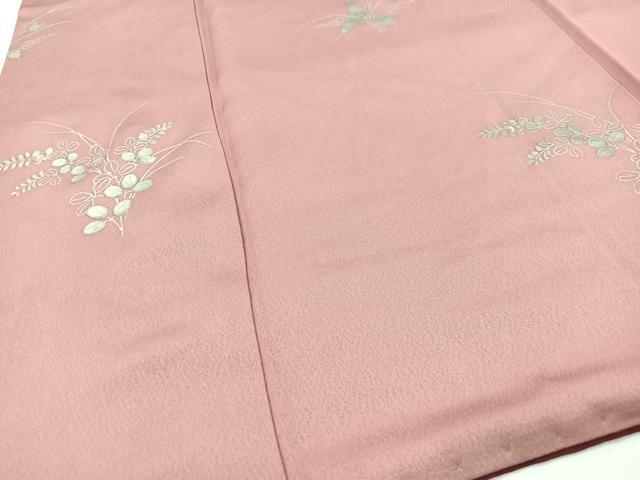 平和屋着物■上質な小紋　草花文　銀彩　正絹　逸品　CABG6412xe