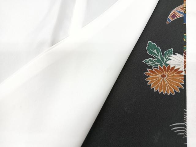 平和屋着物■豪華黒留袖　駒刺繍　飛鶴吉祥花鼓文　金彩　正絹　逸品　CABG6420xe