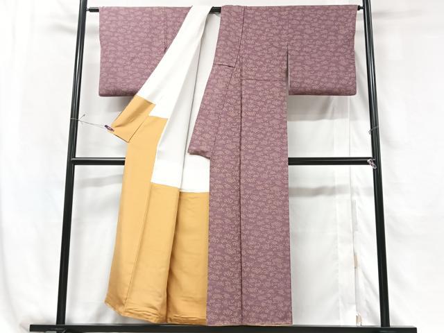 平和屋着物■上質な小紋　露芝花文　正絹　逸品　CABG6438xe