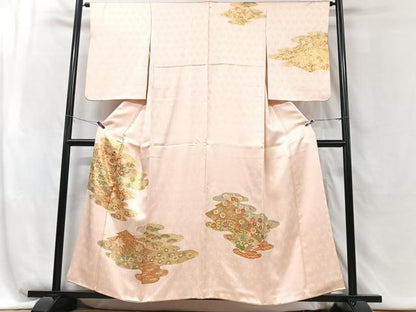 平和屋着物■訪問着　更紗花文　金彩　正絹　逸品　CABG6443xe