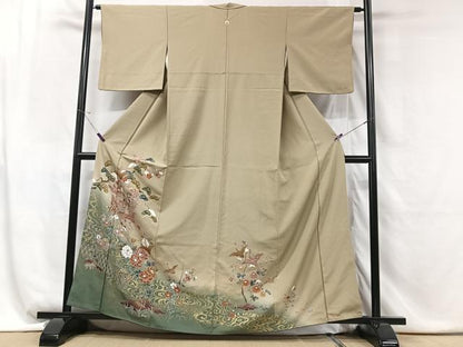 平和屋着物■豪華色留袖 御所車花鳥文 暈し染め 金彩 正絹 逸品 CABG6455xe